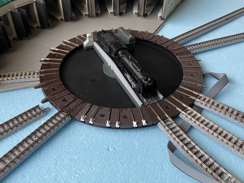 ターンテーブル(転車台) 分割式ジオラマ工事(2) 走行テスト【Nゲージ