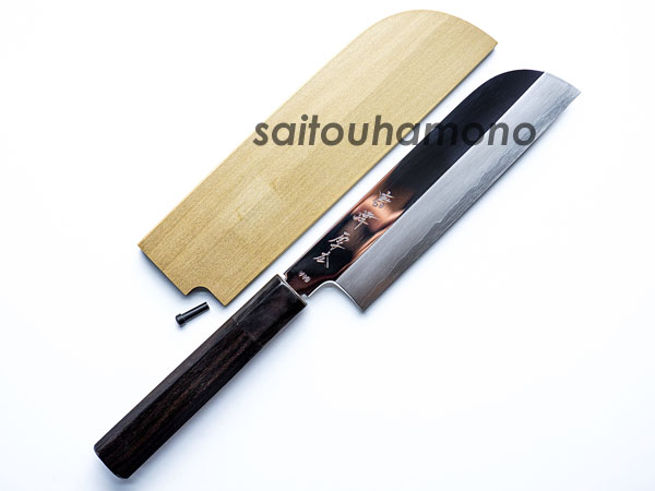 唐津厚広V10鏡面黒丹八角柄和包丁の通販「サイトウ刃物店」