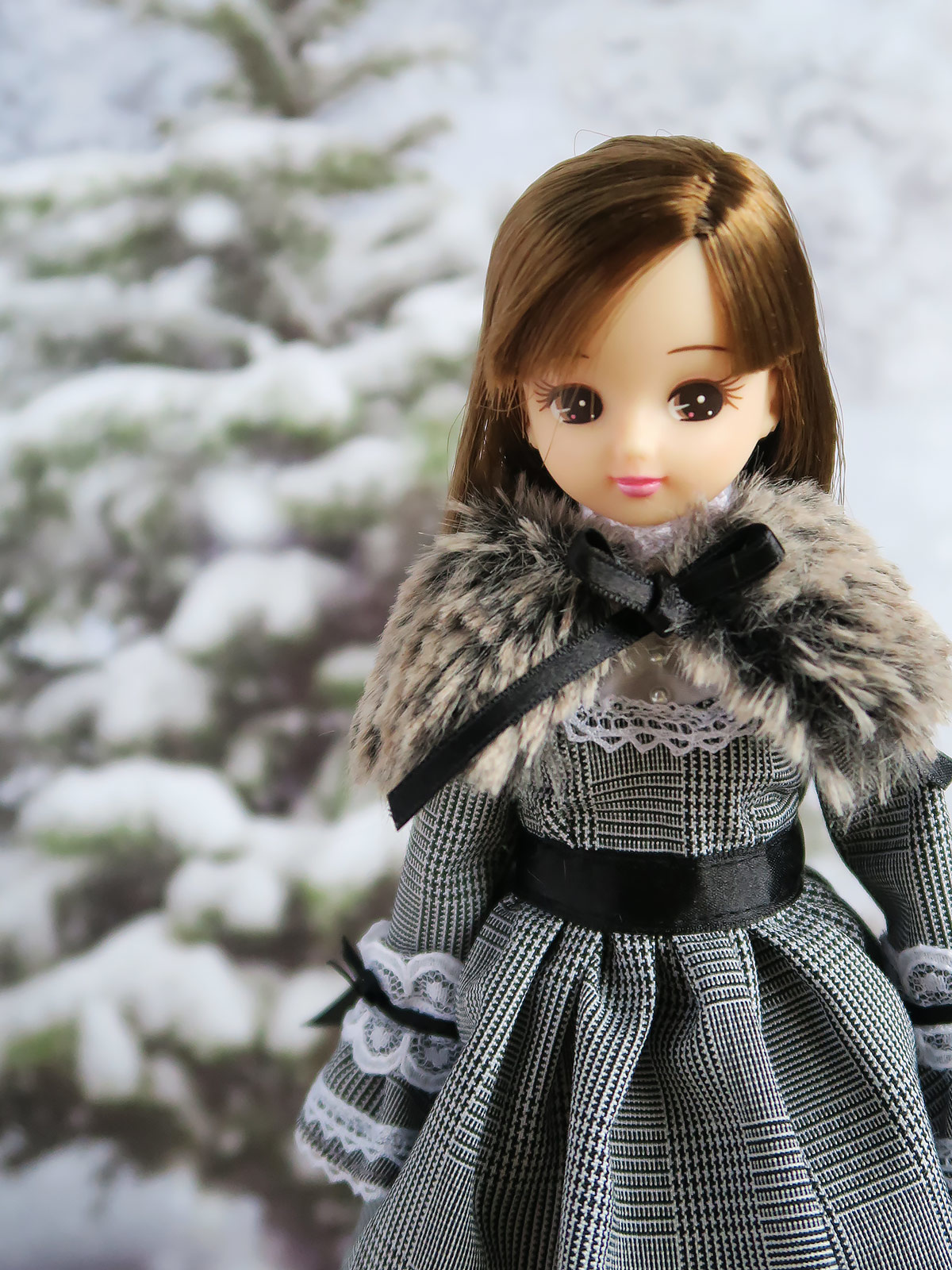 ゆかたリカちゃんにグレンチェックのワンピース | キセカエヤ blog