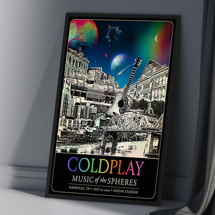 Coldplay Nashville Music Of The Spheres On Jul 22 2025 Poster