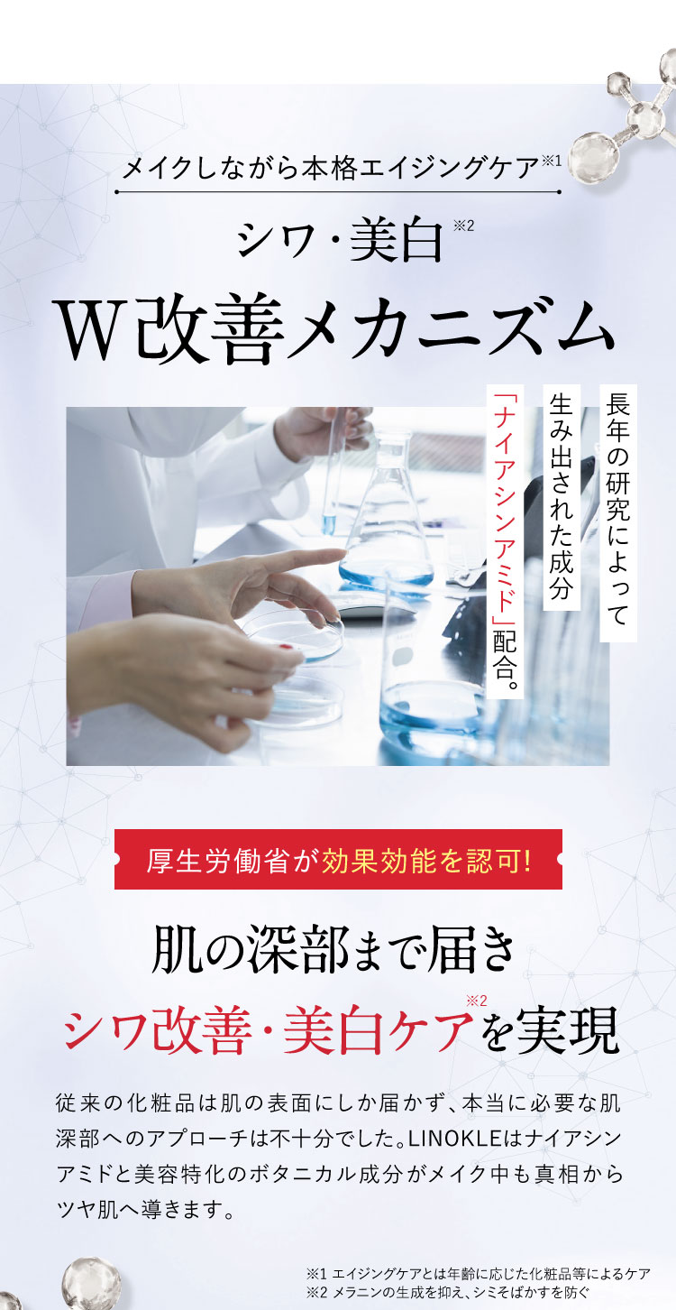 公式【LINOKLE（リノクル）】シワ改善×美白ファンデーション | さくら