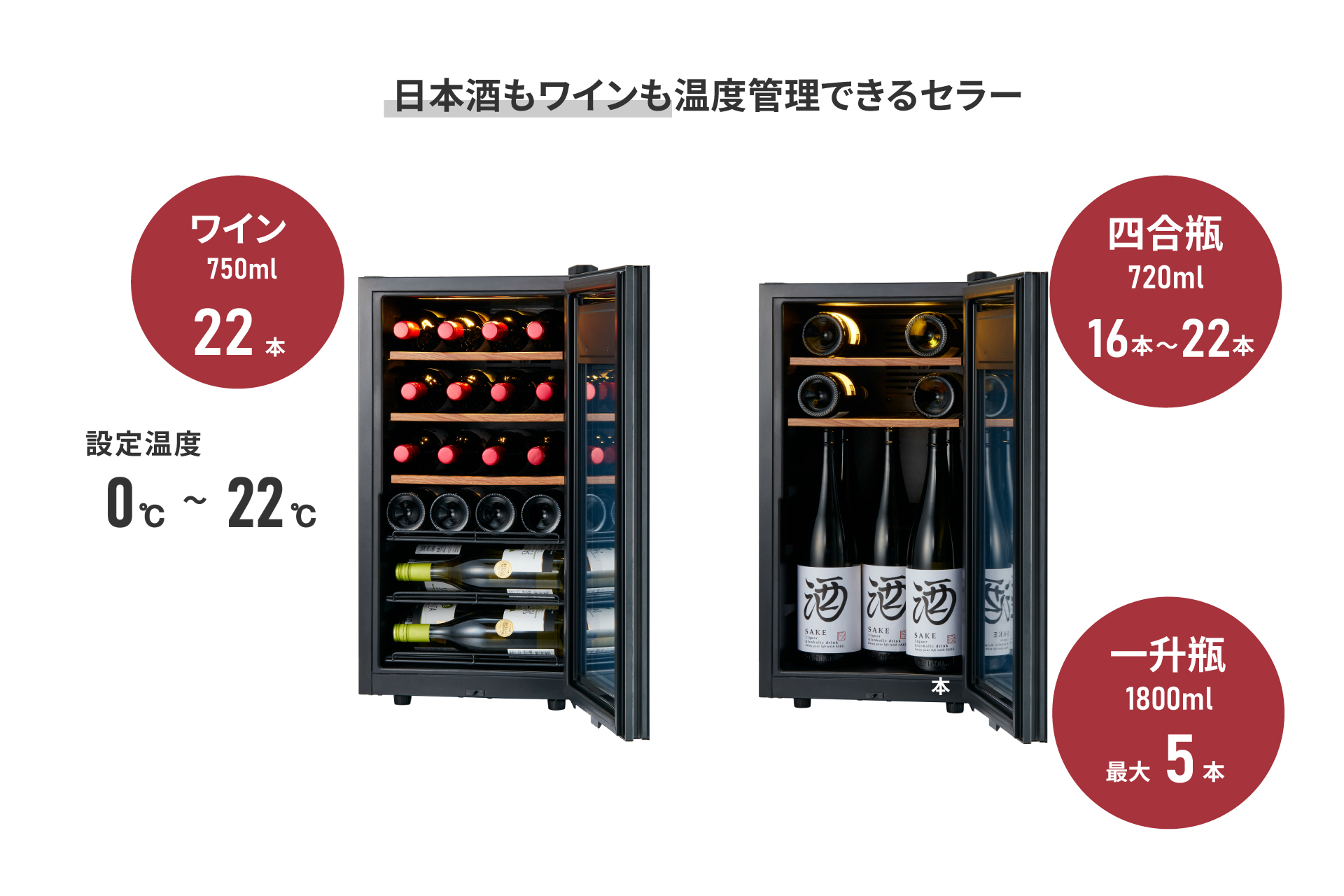 SA22-B | ZERO ADVANCE | 製品一覧 | ワインセラー・日本酒セラーの