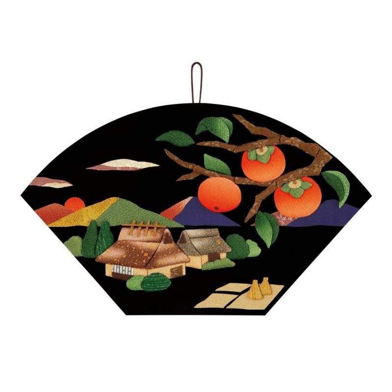 押絵飾り・扇歳時記(実りの秋里)｜株式会社さくらほりきり