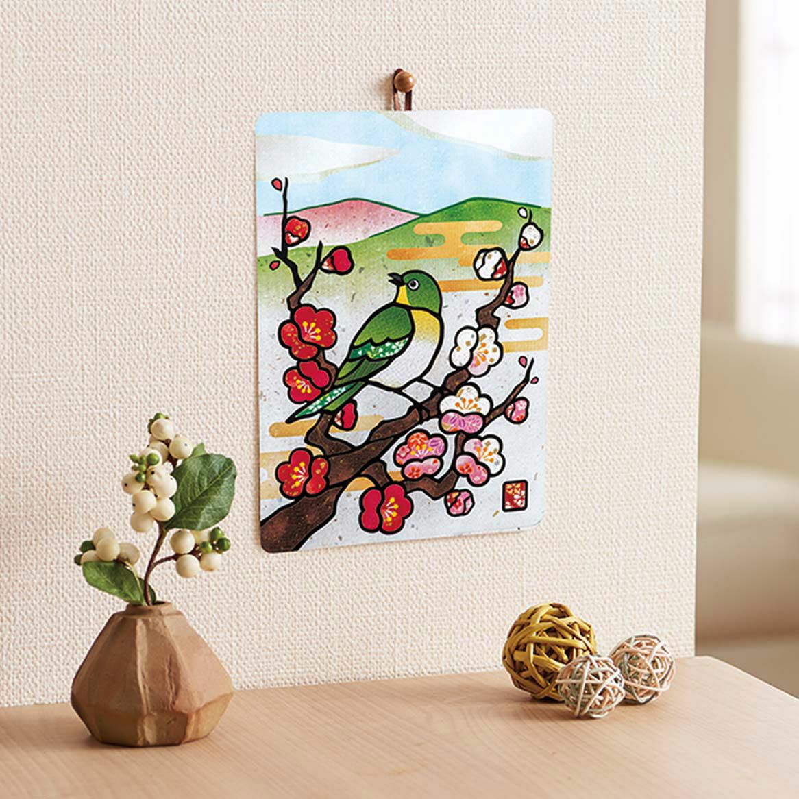 季節のシールはり絵・新春獅子舞（一月）｜株式会社さくらほりきり