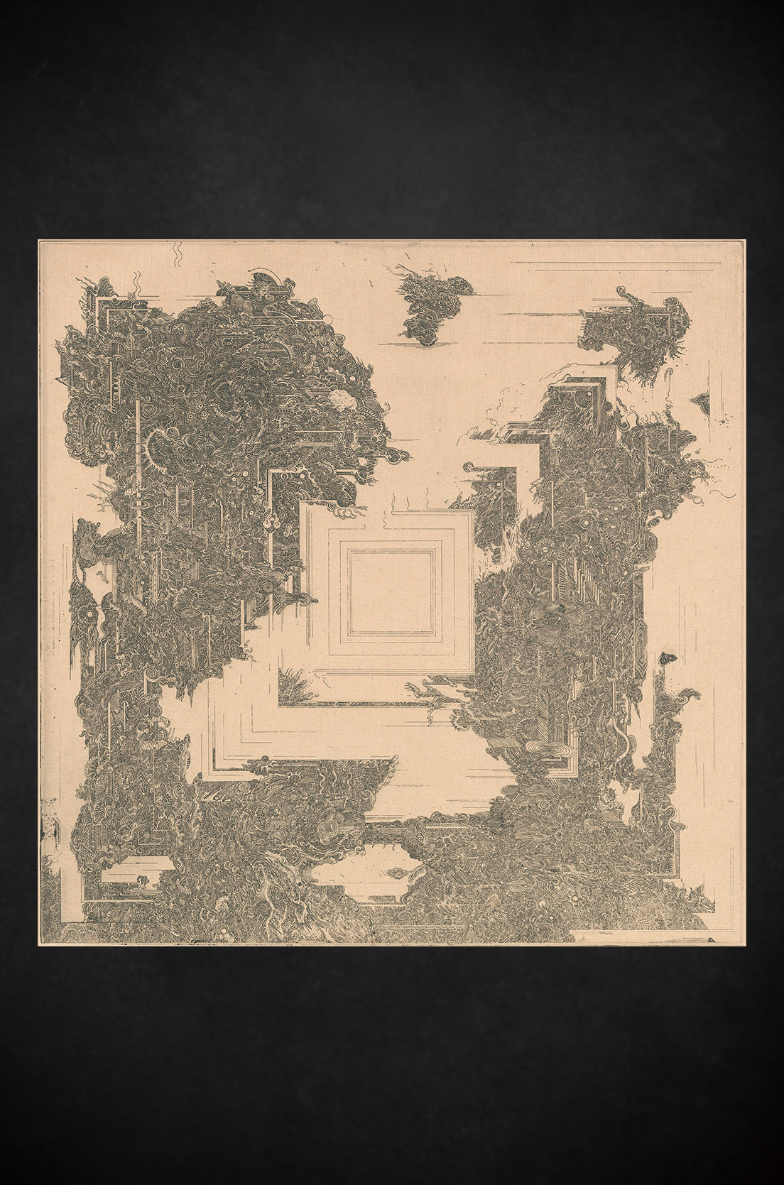 e Wright 銅版画『冬　吹き溜まりから抜け出せ』 渡会純价「冬の旅（春の夢）」銅版画 絵画買取・販売の小竹美術