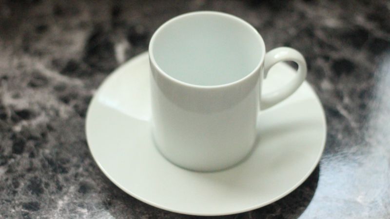 ☆SALE品☆□白磁□切立コーヒーカップ＆ソーサー SL-L01