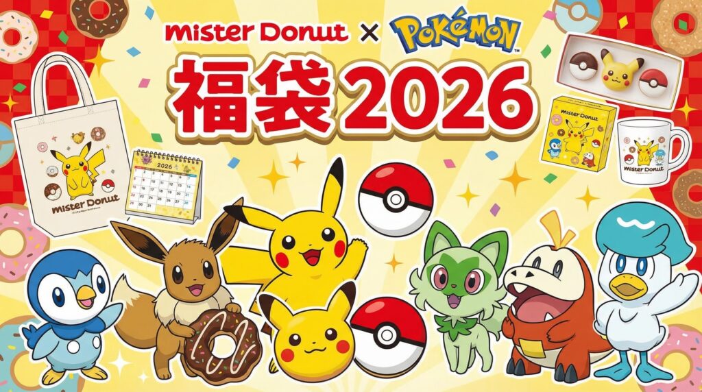ミスドポケモン福袋2026年】今年はミスド55周年！なんのポケモン？予約