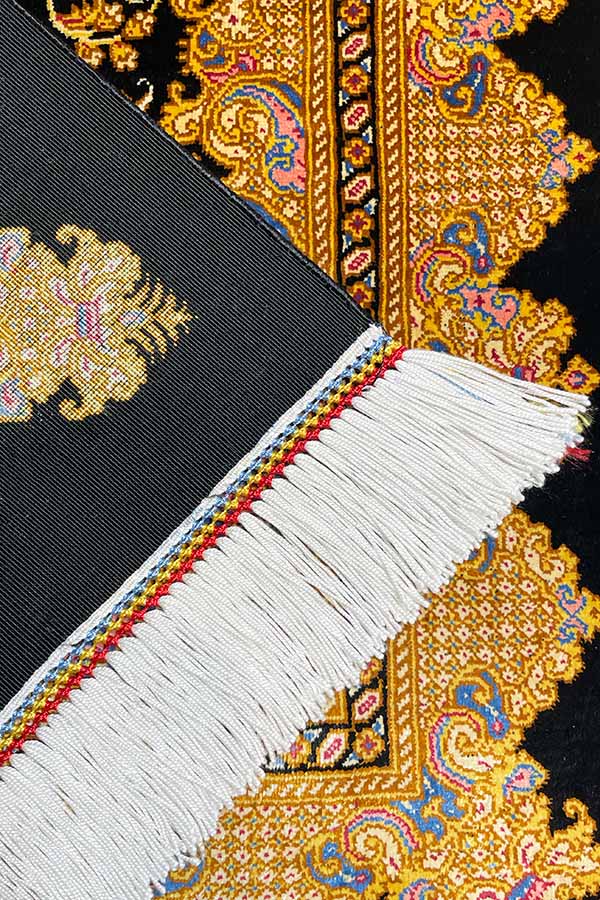 ペルシャ絨毯 クム産 ムラディ工房 シルク 約60cm x 90cm｜SATHI RUGS