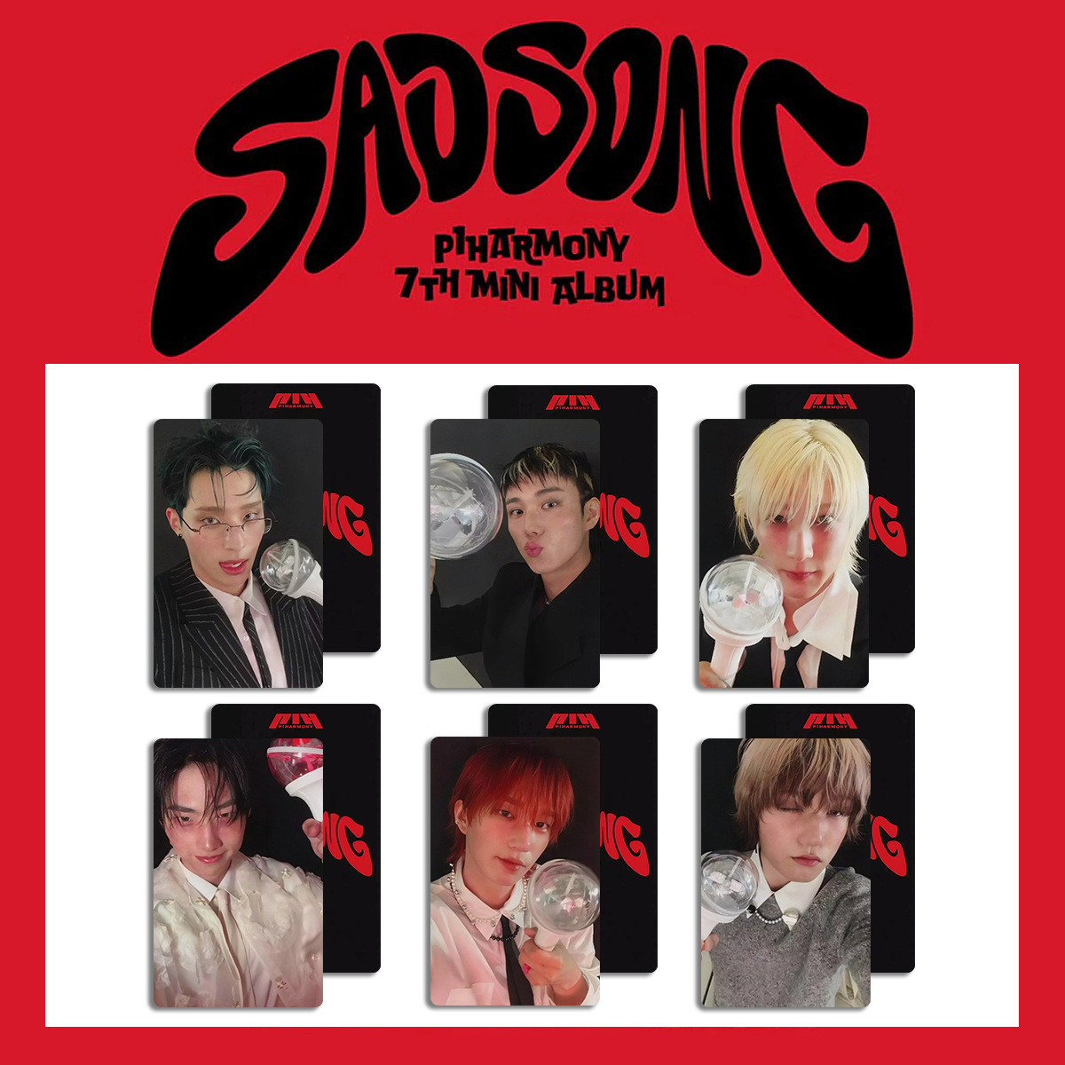 6Pcs Kpop P1Harmony Photocard Set - Theo & Soul Jongseob Lomo