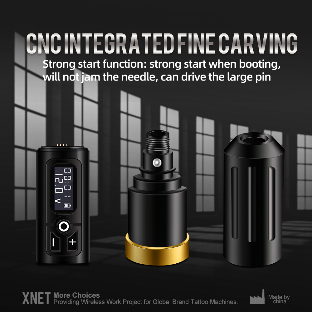 XNET Plus プロフェッショナルワイヤレスタトゥーマシンセット 20本針付き