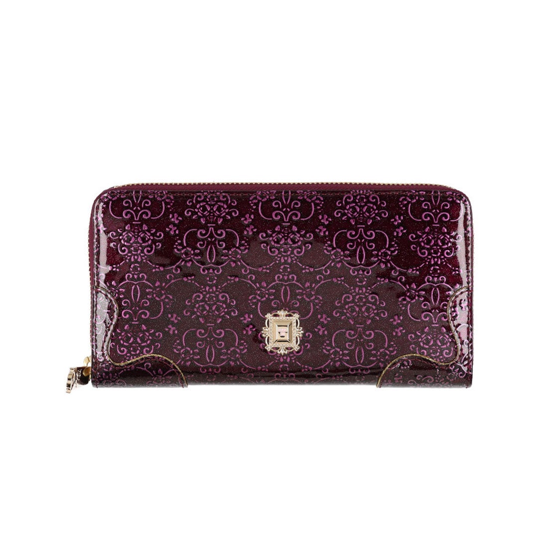 アナスイ ANNA SUI ルーミー ラウンドファスナー長財布 （パープル