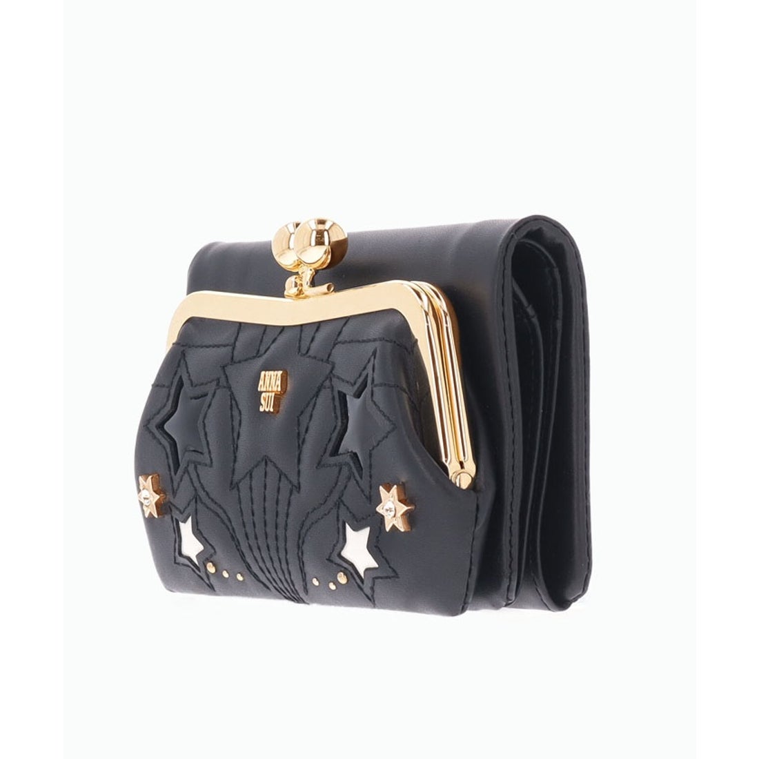 アナスイ ANNA SUI ルシィ 口金二つ折り財布 （ゴールド