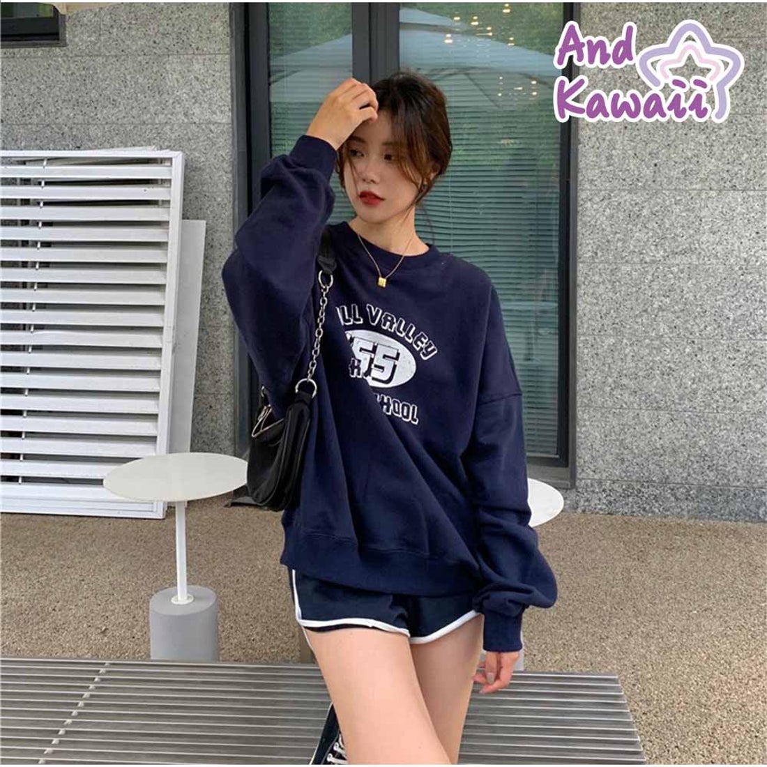 アンドカワイイ And Kawaii ロゴプリント 長袖トレーナー レディース