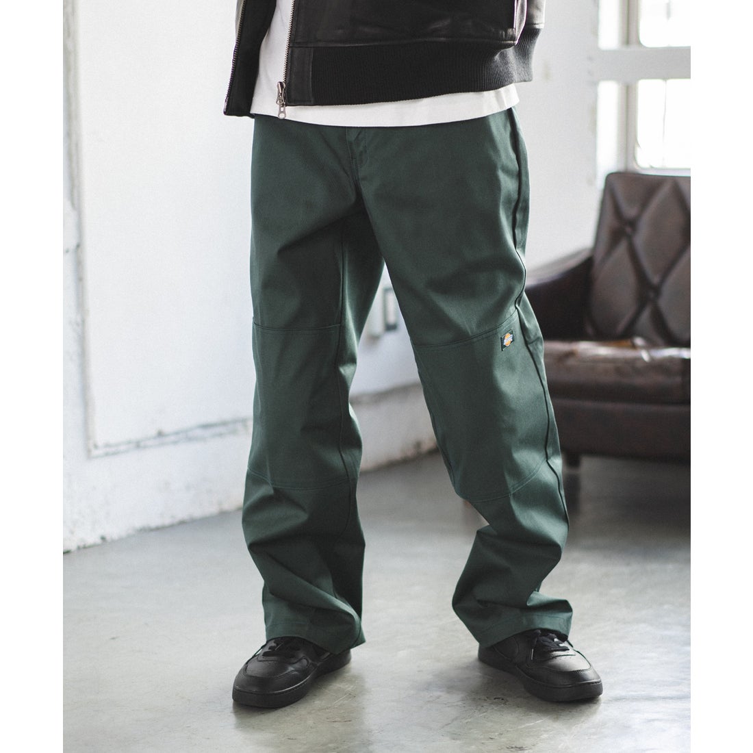ディッキーズ Dickies Dickiesダブルニーパンツ （GREEN） -靴