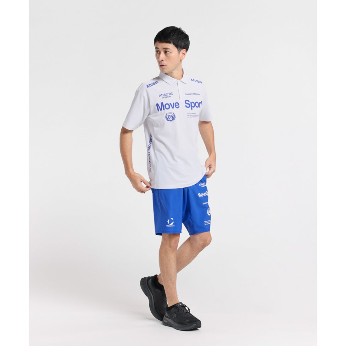 ムーブスポーツ MoveSport Sunscreen NIR ミニ鹿の子 ポロシャツ