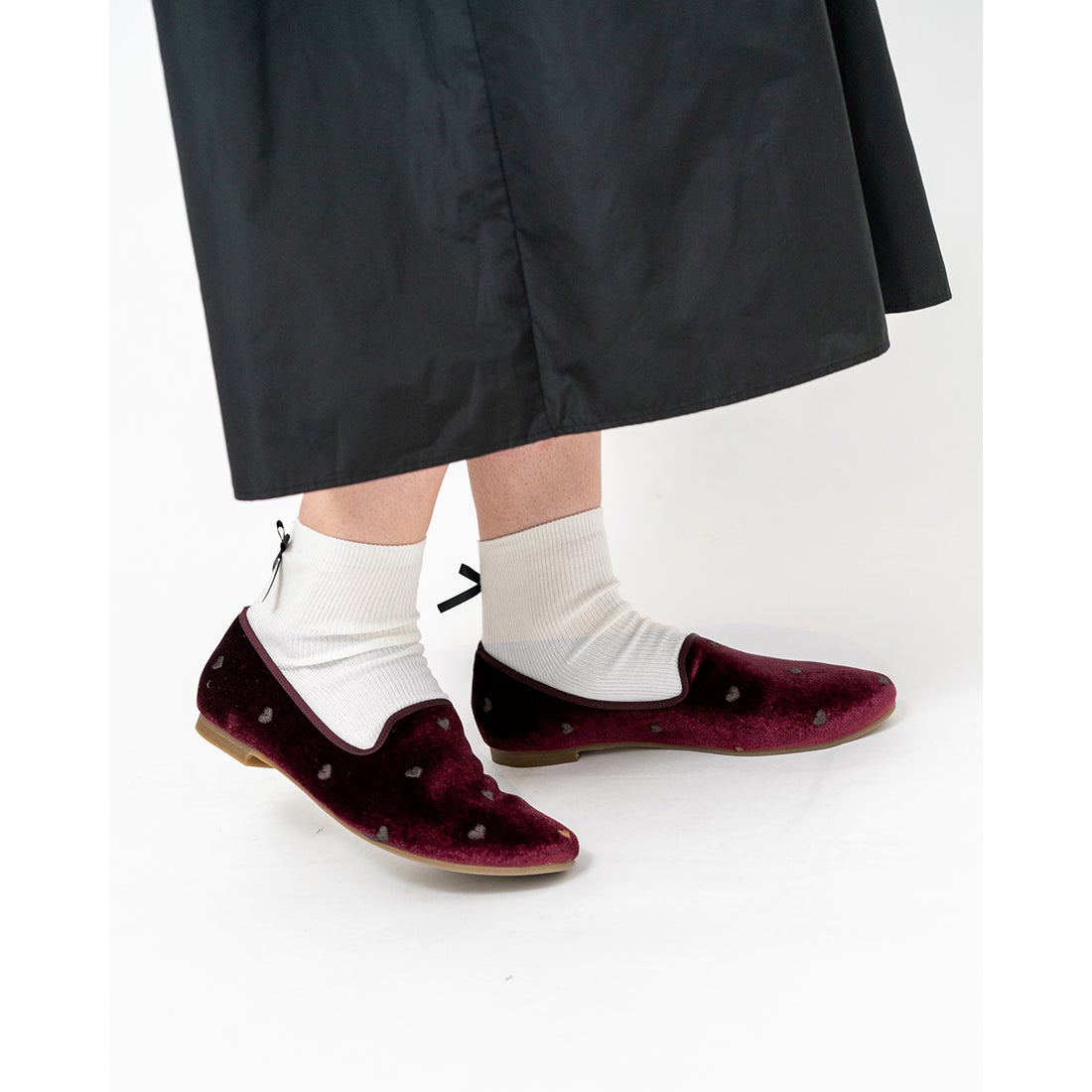 フラット オペラシューズ （ボルドー ベルベット） -Emma Francis