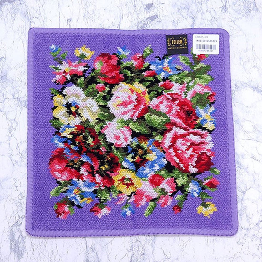 フェイラー FEILER FEILER フェイラー ハンカチ タオル 花柄 パープル