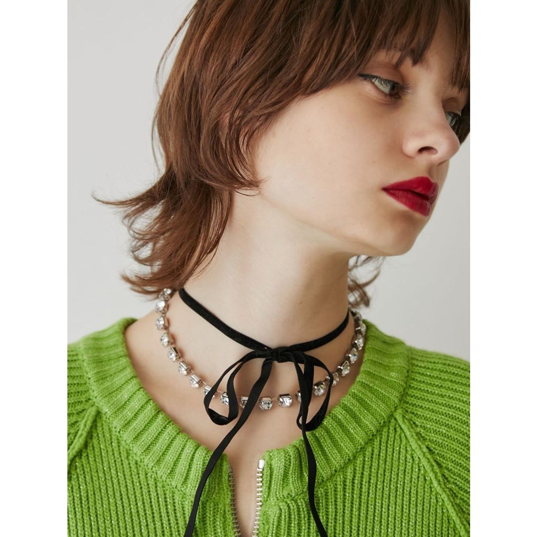 jouetie ビジューリボンチョーカー（ブラック） -靴＆ファッション通販