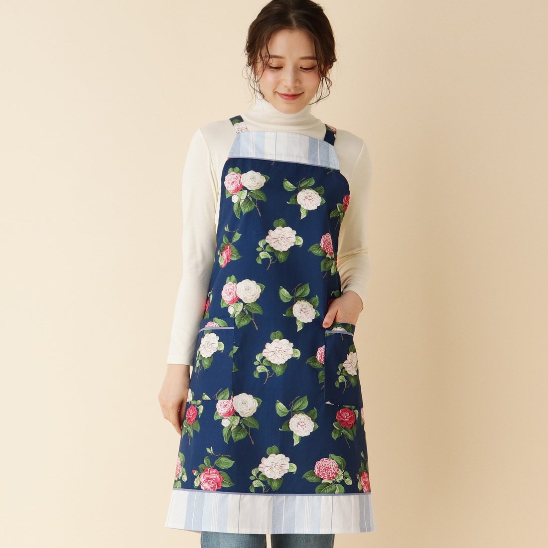 ローラ アシュレイ LAURA ASHLEY カミール柄 レディースエプロン