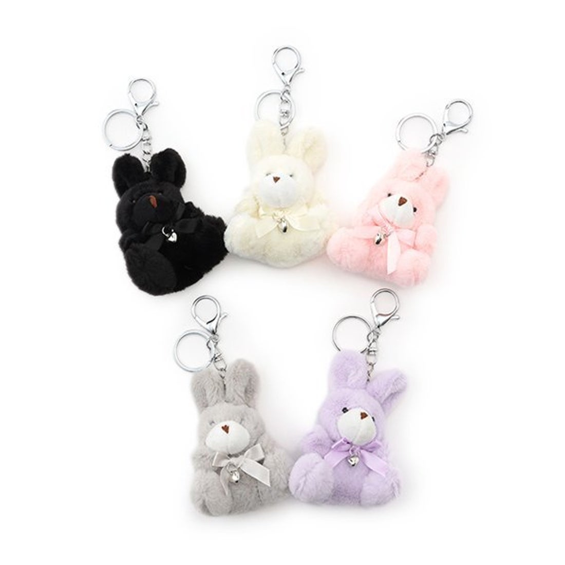 ラブトキシック Lovetoxic 【CM】ハートリボンウサギチャーム （グレー