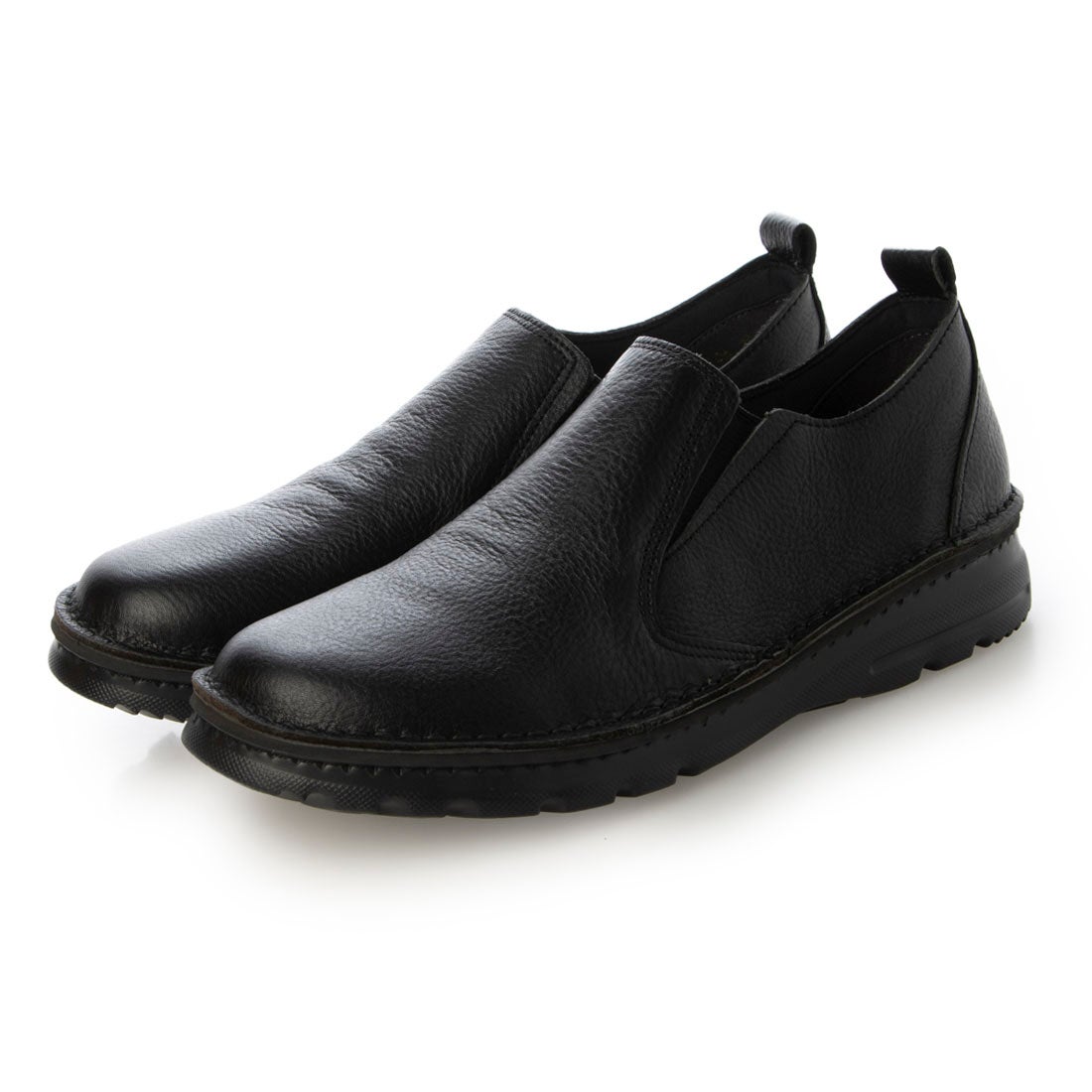 本革】 撥水レザースニーカー 6105 （ブラック/ブラック） -モード