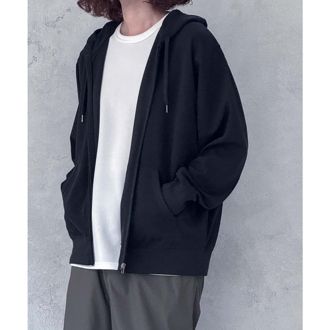 マックハウス Mac-House ジョーゼットZIPパーカー （ブルーグレー