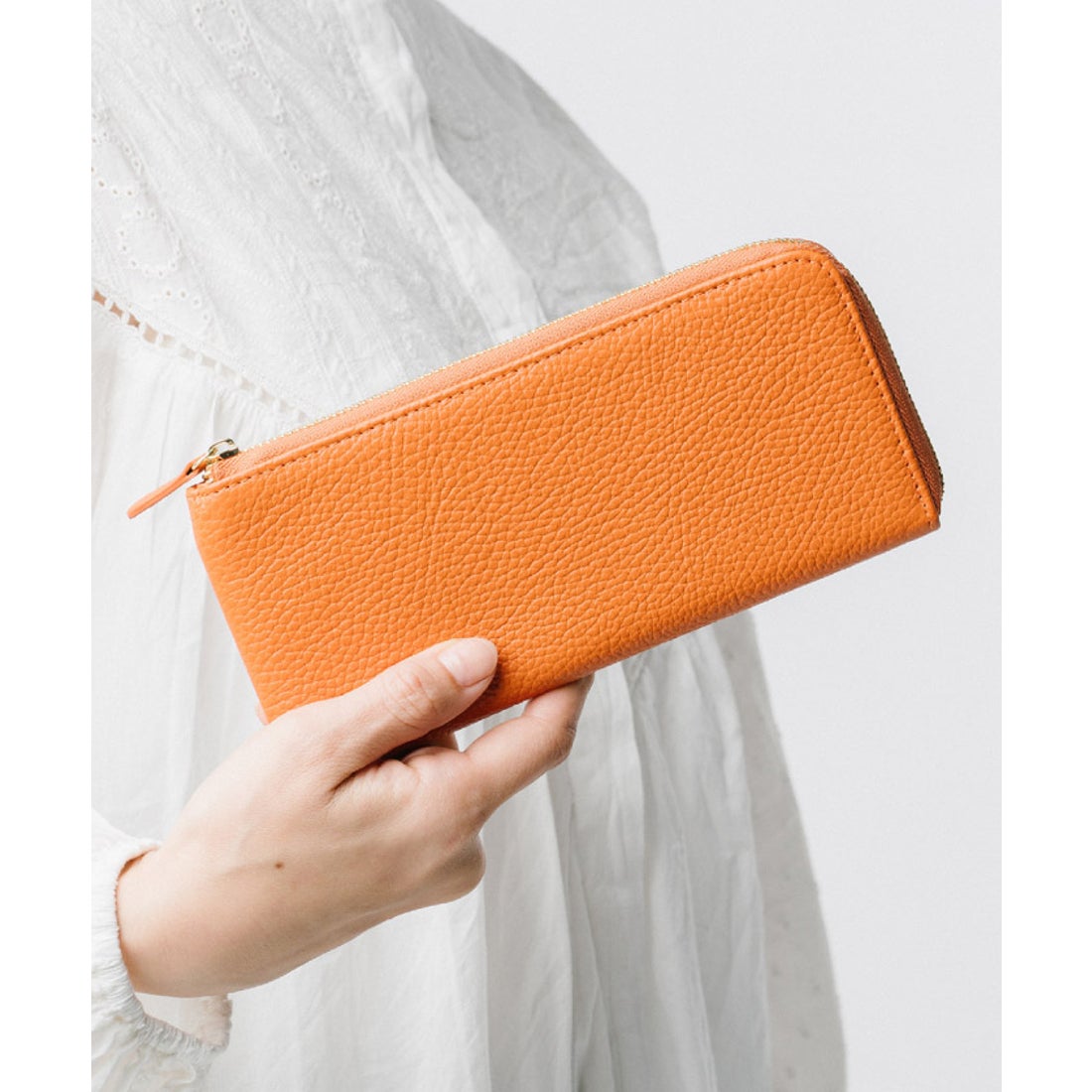 MURA イタリアンレザー L字ファスナー 長財布 薄型 スリム レディース