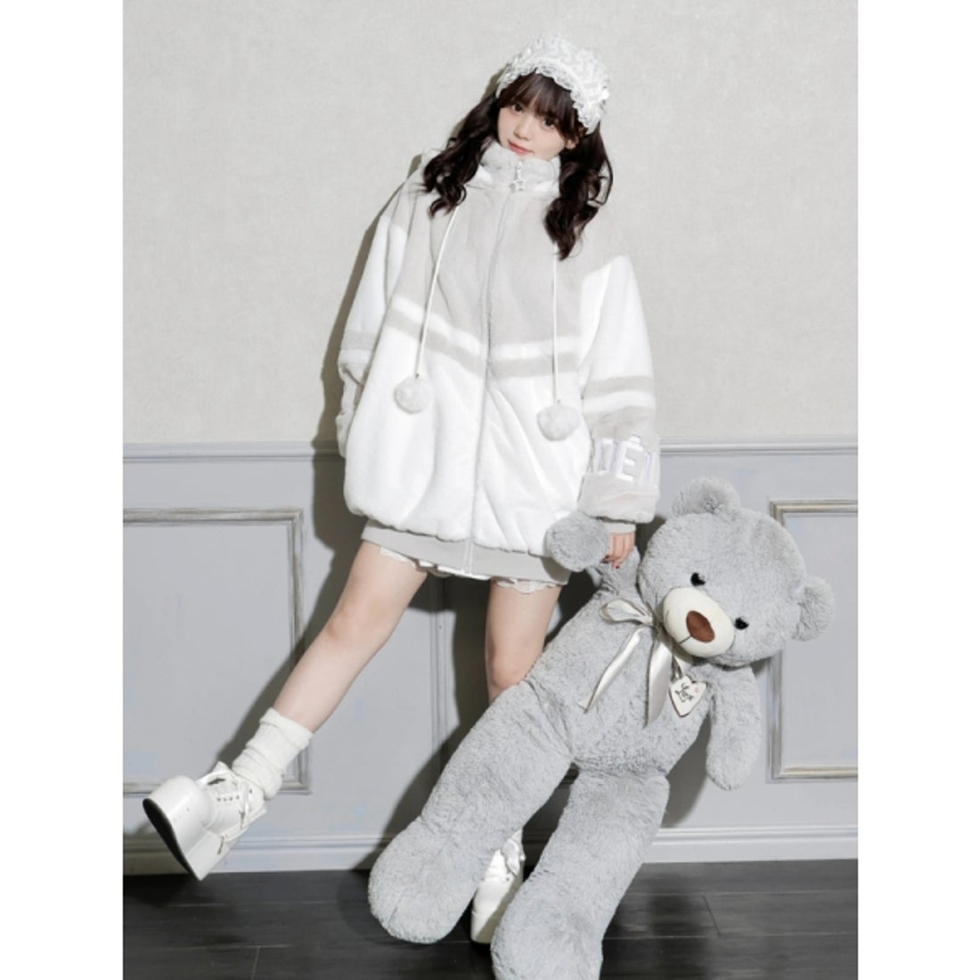 グルーミー Long Fur Monotone モノブラック モノホワイト Amazon.co