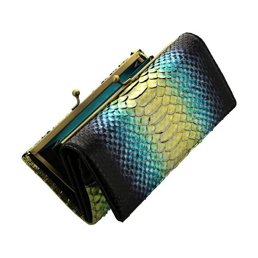 サンキョウショウカイ 三京商会 ダイヤモンド パイソン がま口 長財布