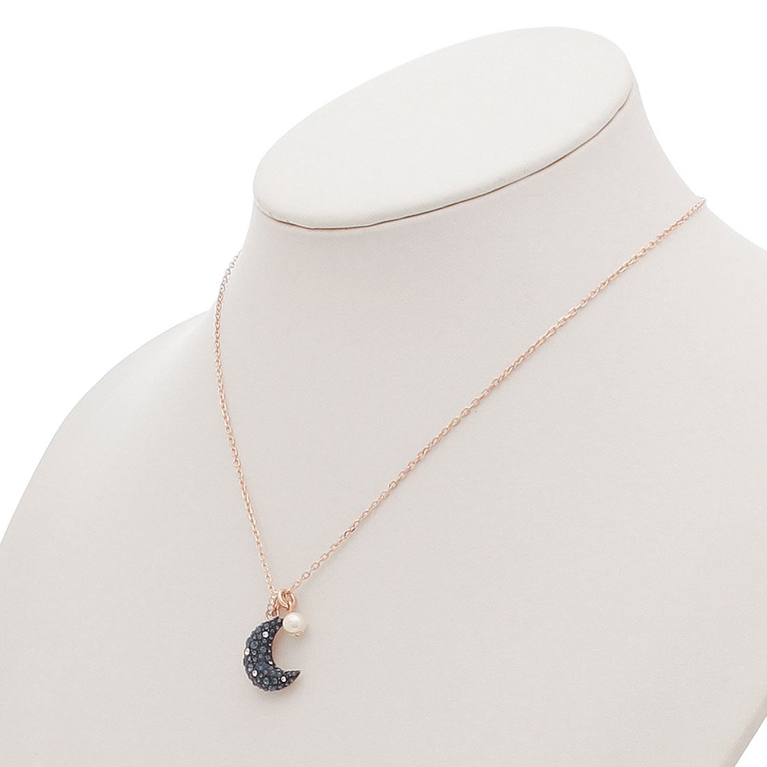 スワロフスキー SWAROVSKI ネックレス ペンダント ネイビー シルバー