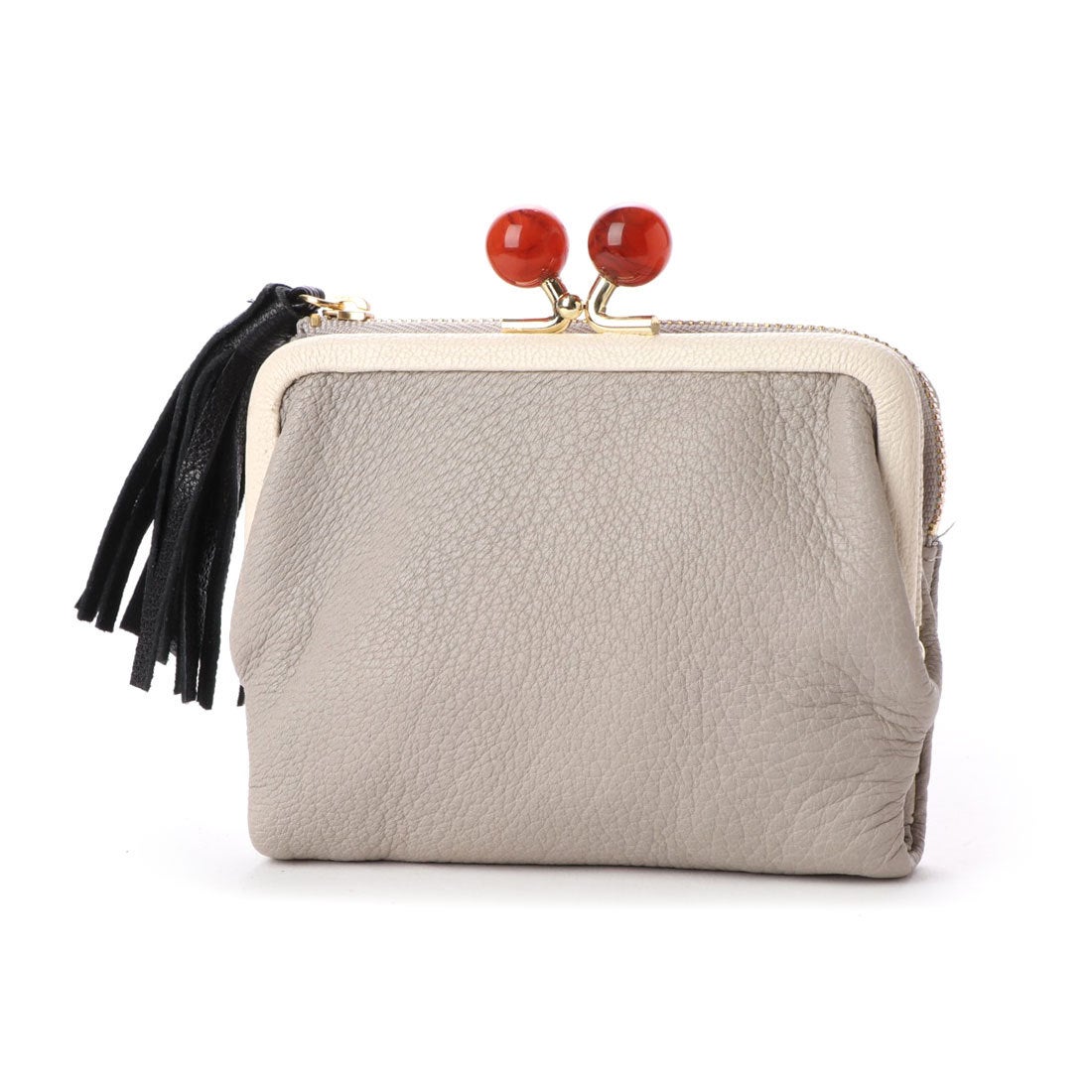 ロングセラー＞ペルケ perche アクリル玉がま口2つ折り財布 （ミックス