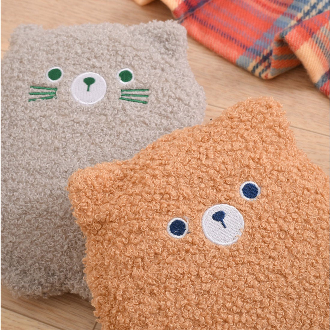 リアルスタイル REAL STYLE 湯たんぽ 猫 くま ぬいぐるみ カバー付き