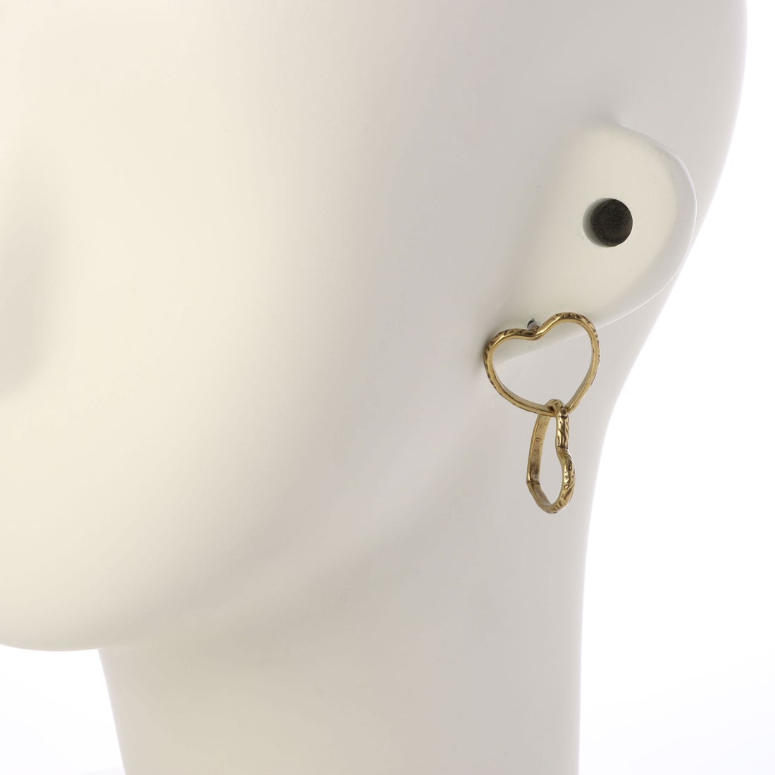 スリーフォータイム Three Four Time アシメトリーハートピアス