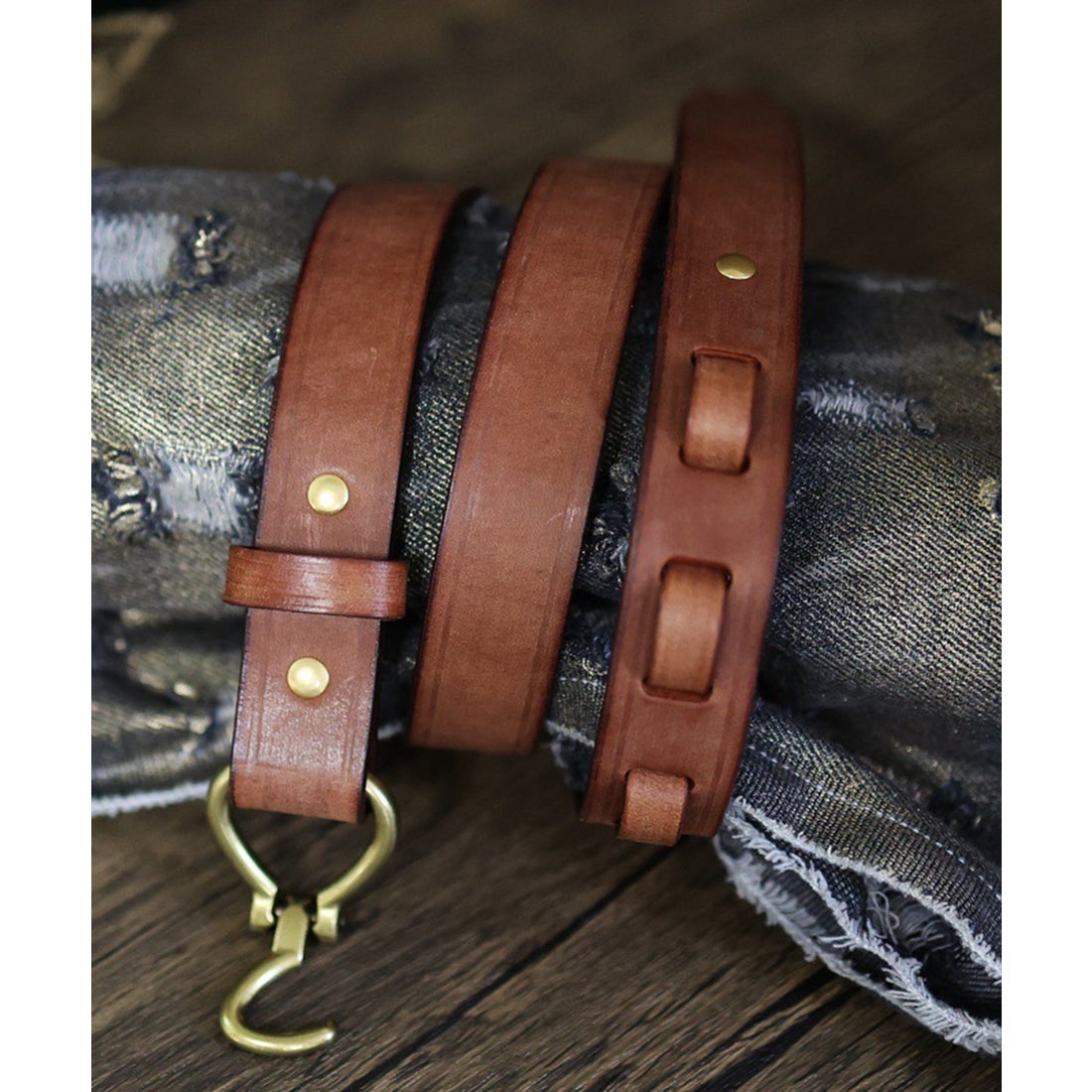 MAISON CLUB 【SETUP7】リアルレザー フープピックベルト フックベルト