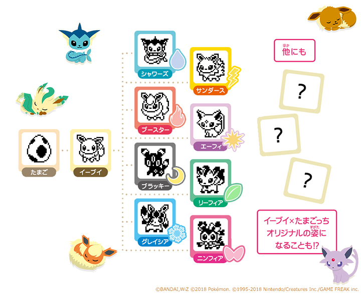 お世話の仕方でシャワーズやエーフィなどいろんな姿に進化！『イーブイ