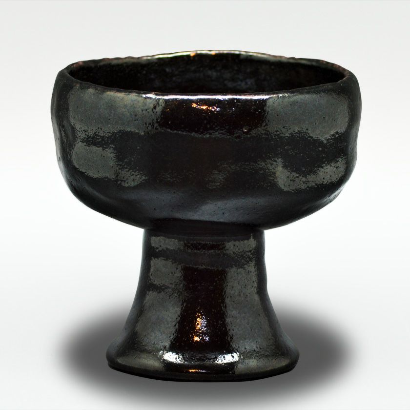茶道具 楽茶碗（らくちゃわん） 馬上杯 黒楽 松楽窯 | 千年の香り 千紀園