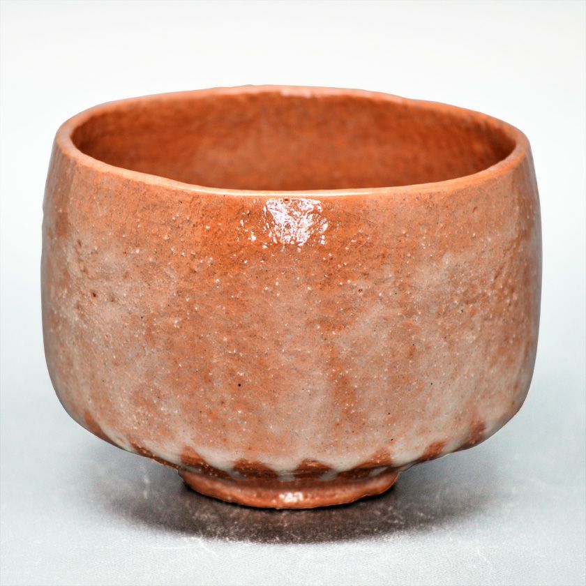 茶道具 楽茶碗（らくちゃわん） 茶碗 赤楽 無一物 長次郎写 佐々木 昭