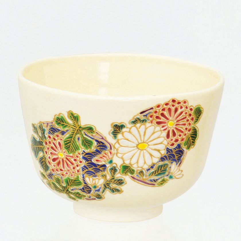 茶道具 抹茶茶碗（まっちゃちゃわん） 茶碗 仁清 菊紋 加藤 如水