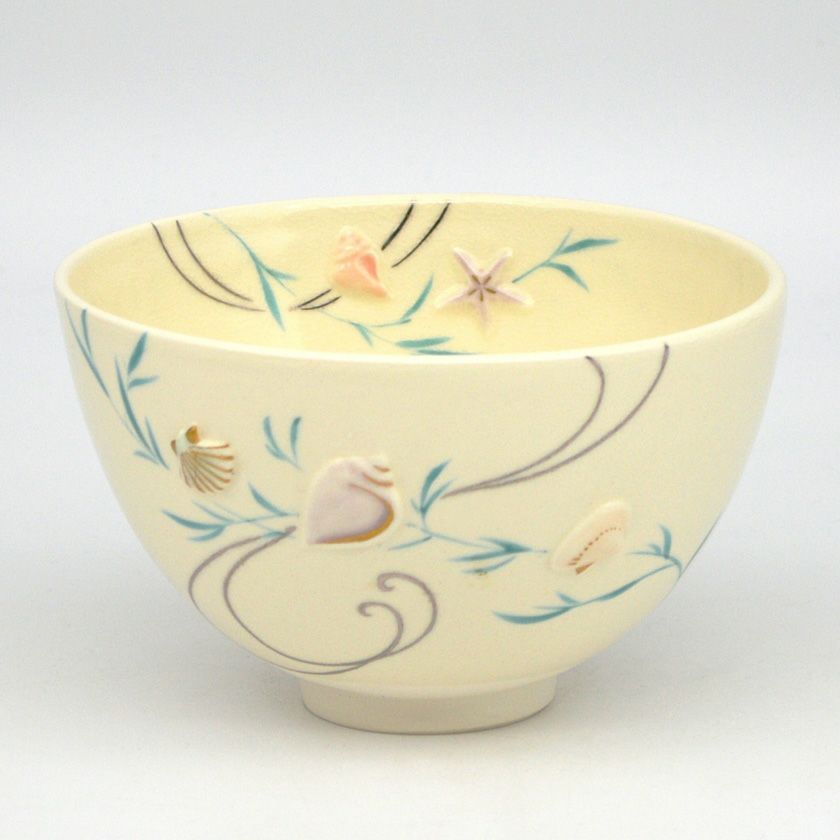 茶道具 抹茶茶碗（まっちゃちゃわん） 茶碗 浮彫 海松貝（ミル貝