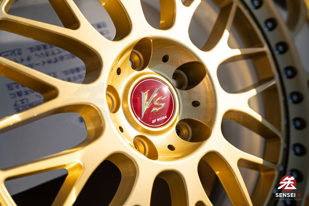 Work VS-XX / 18x9.5 +15, 18x10.5 +14 / 5x114.3 / Gold (GLD) – Sensei 6