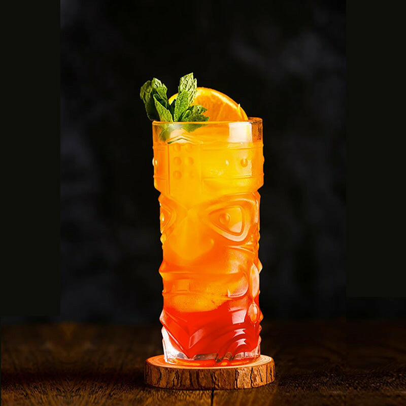 ハワイアンティキグラス カクテルブラス 神様のデザイン ガラスの