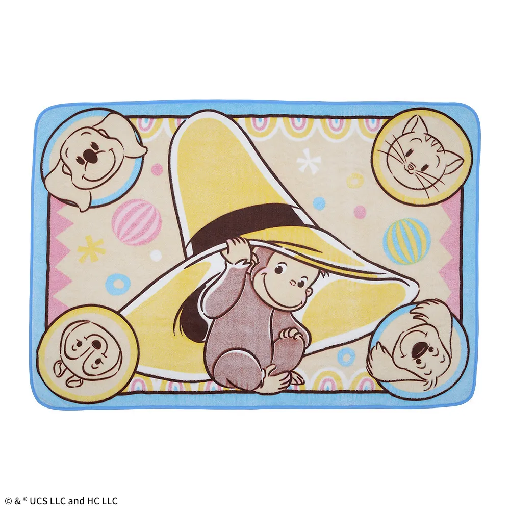 おさるのジョージ プラチナムザッカfuwa&hug ブランケット～黄色い帽子