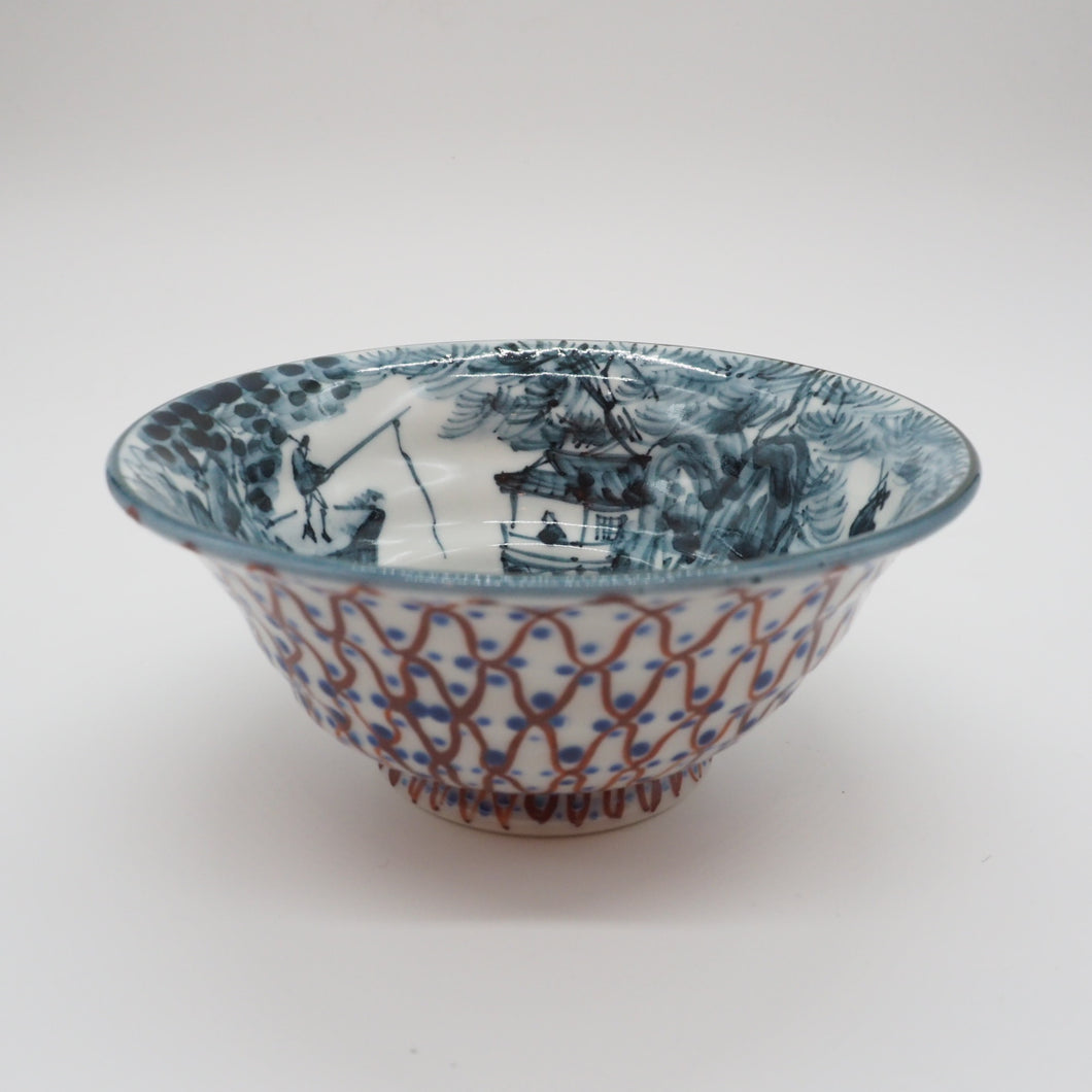 京焼・清水焼 村田幸之介(六齋窯) 山水あみ茶漬(ご飯茶碗) – SEIKADO