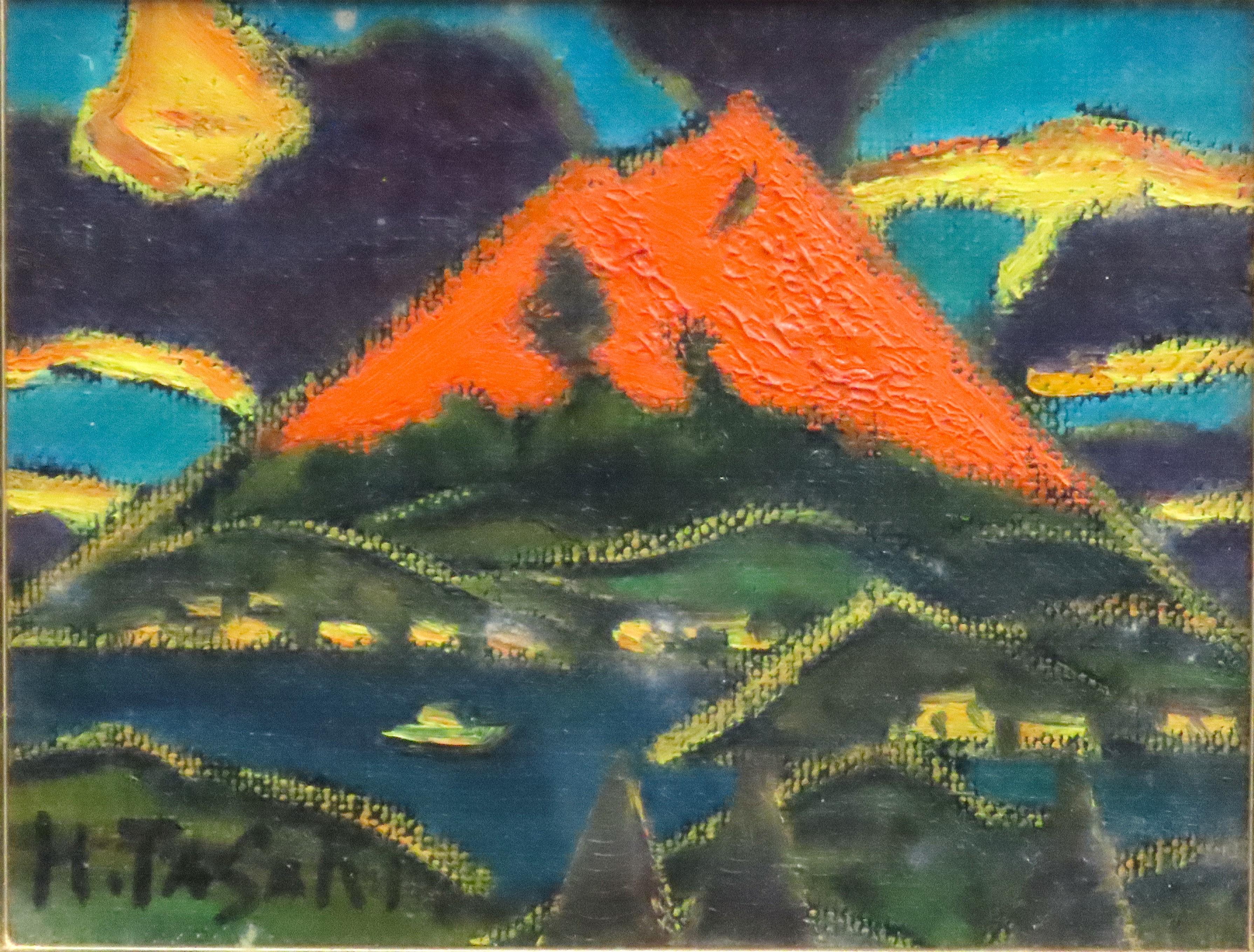 油彩画0号 「朱富士」 | ｜正光画廊