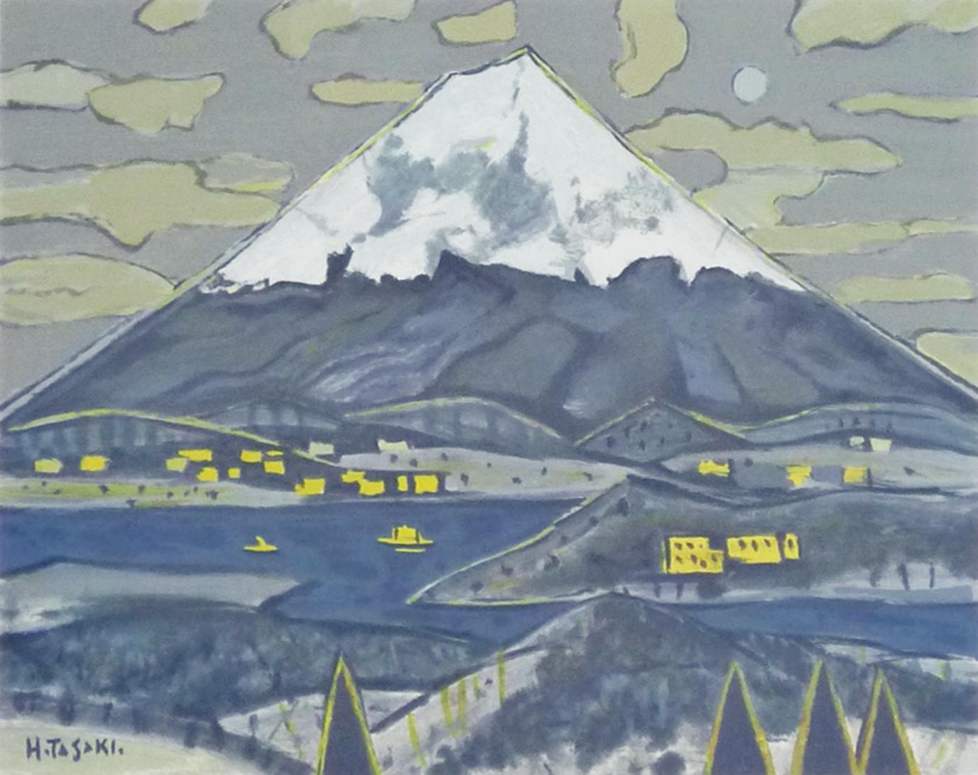 油彩画0号 「朱富士」 | ｜正光画廊