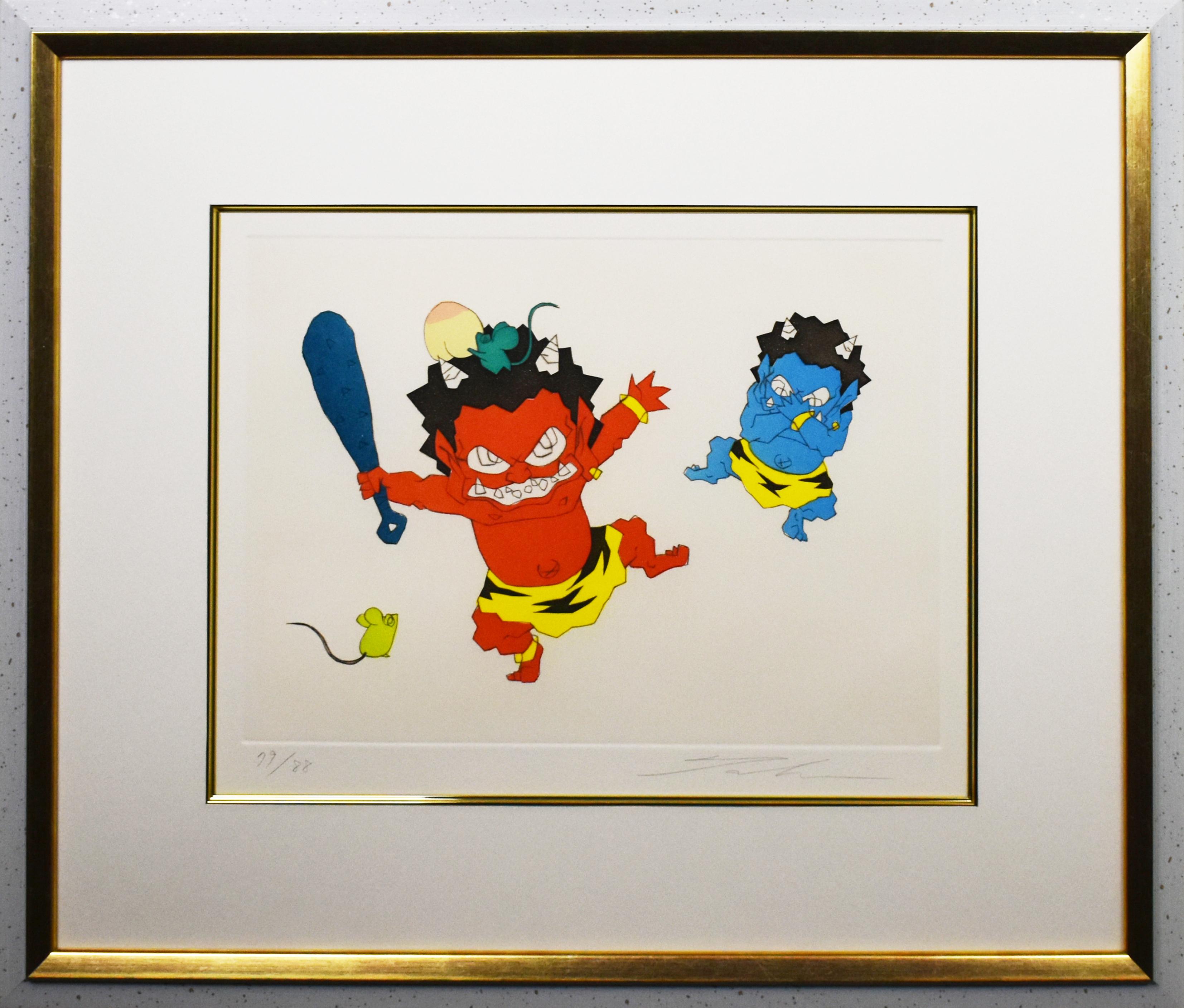 桃太郎図 鬼ヶ島でチューチュー。 | ｜正光画廊