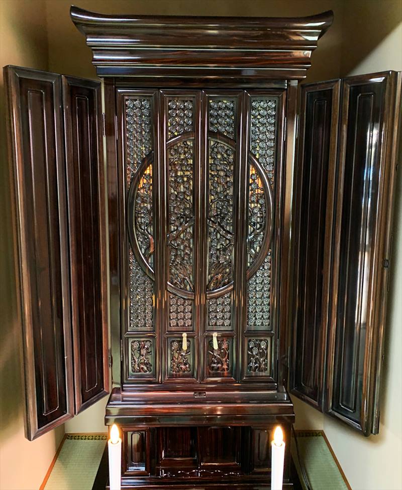 唐木仏壇（日蓮正宗） 洗浄・修復（大阪市） - 仏壇 クリーニング 洗い