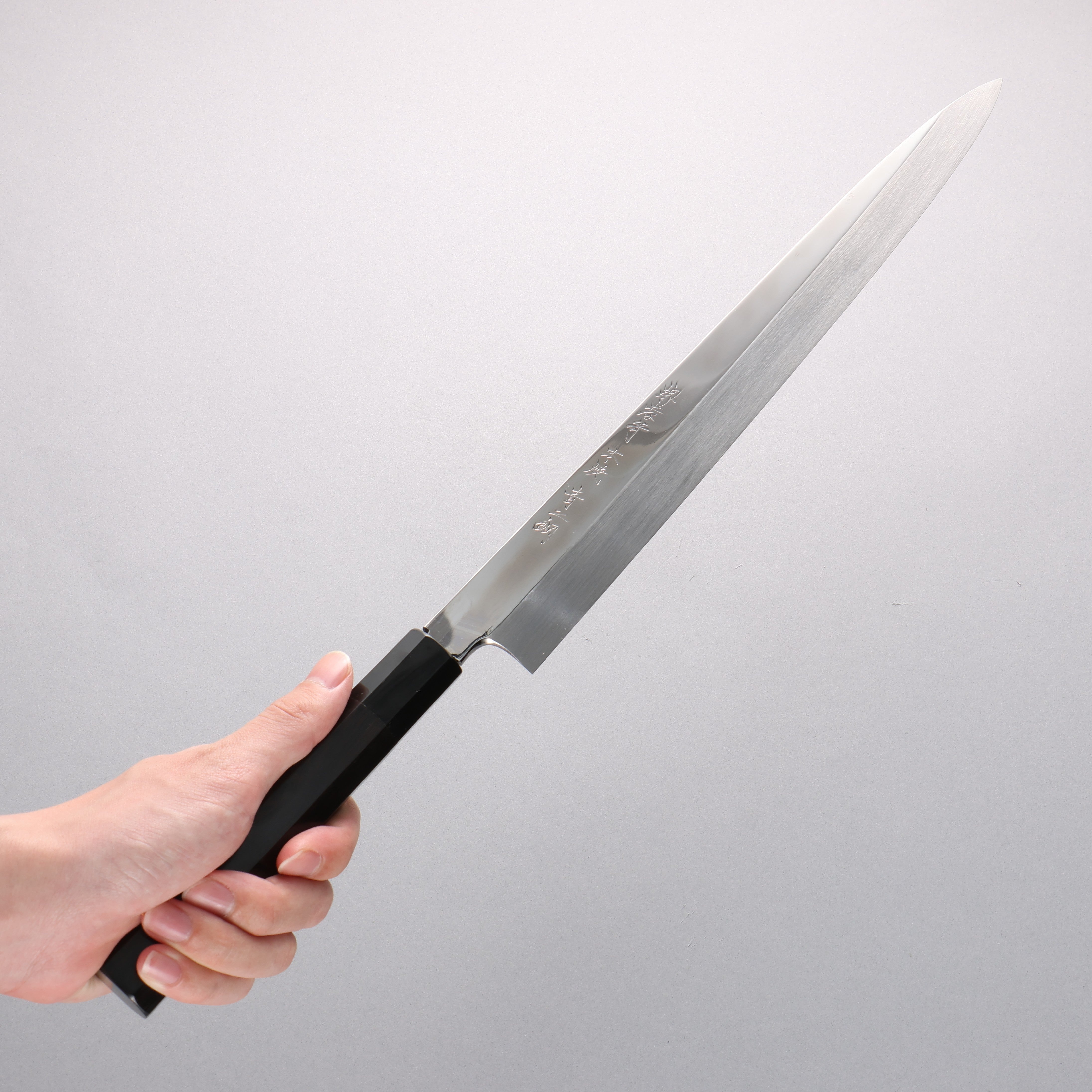 堺 孝行 本焼 青ニ鋼 鏡面仕上げ 柳刃包丁 – 清助刃物 Japan