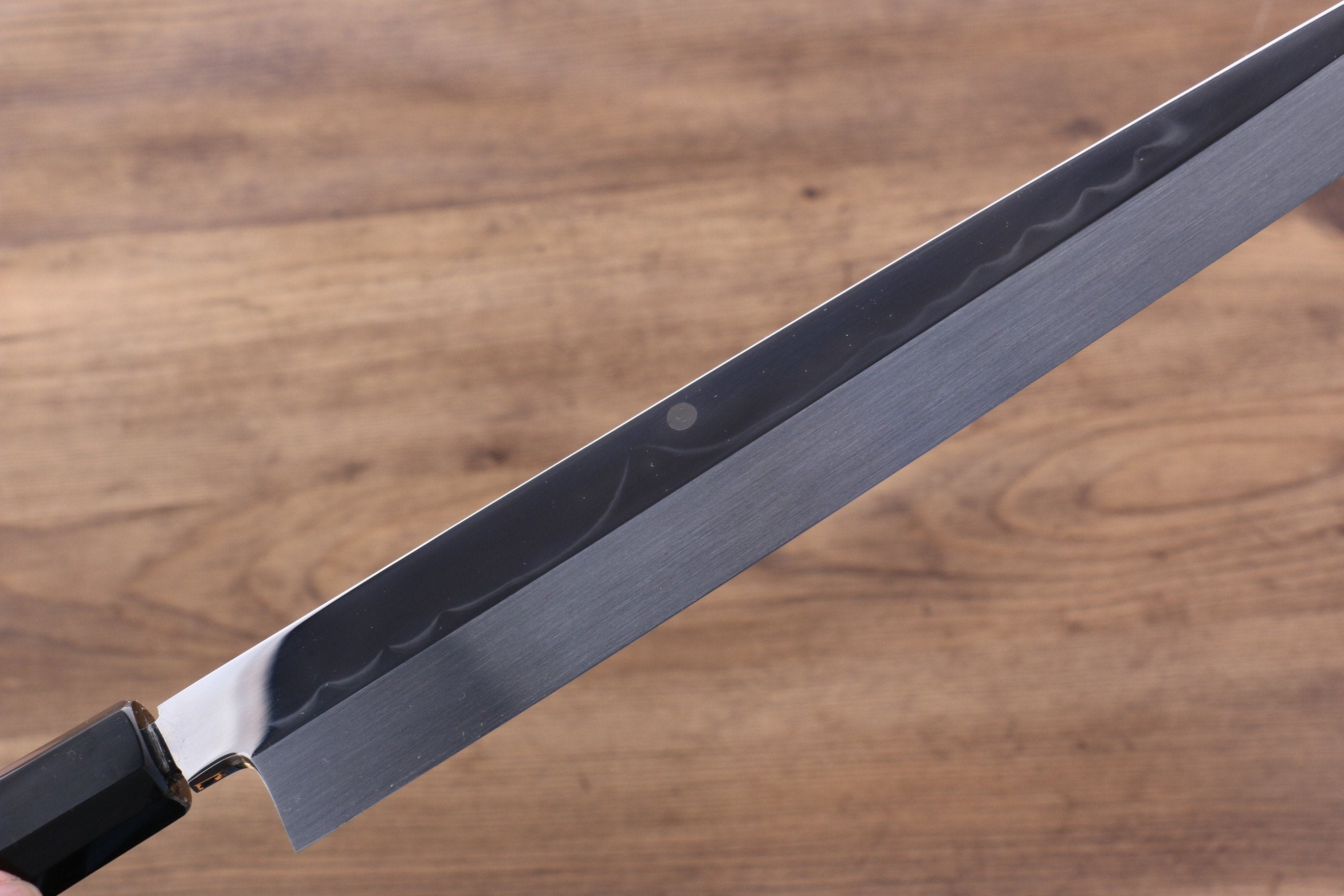 堺 孝行 富士山 本焼 白ニ鋼 鏡面仕上げ 柳刃包丁 300mm リング付き