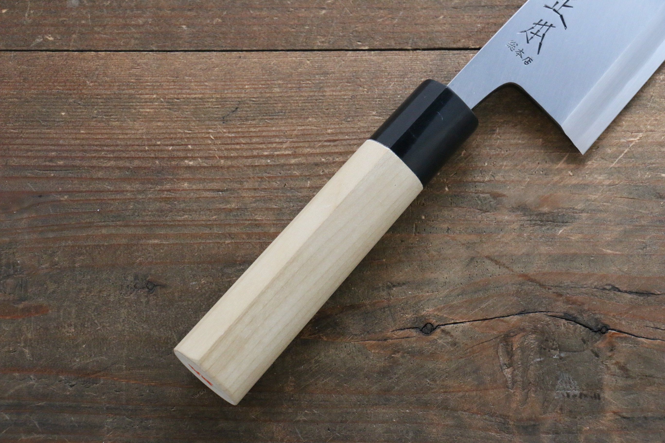 正本総本店 本霞 白ニ鋼 出刃包丁 朴柄 – 清助刃物 Japan